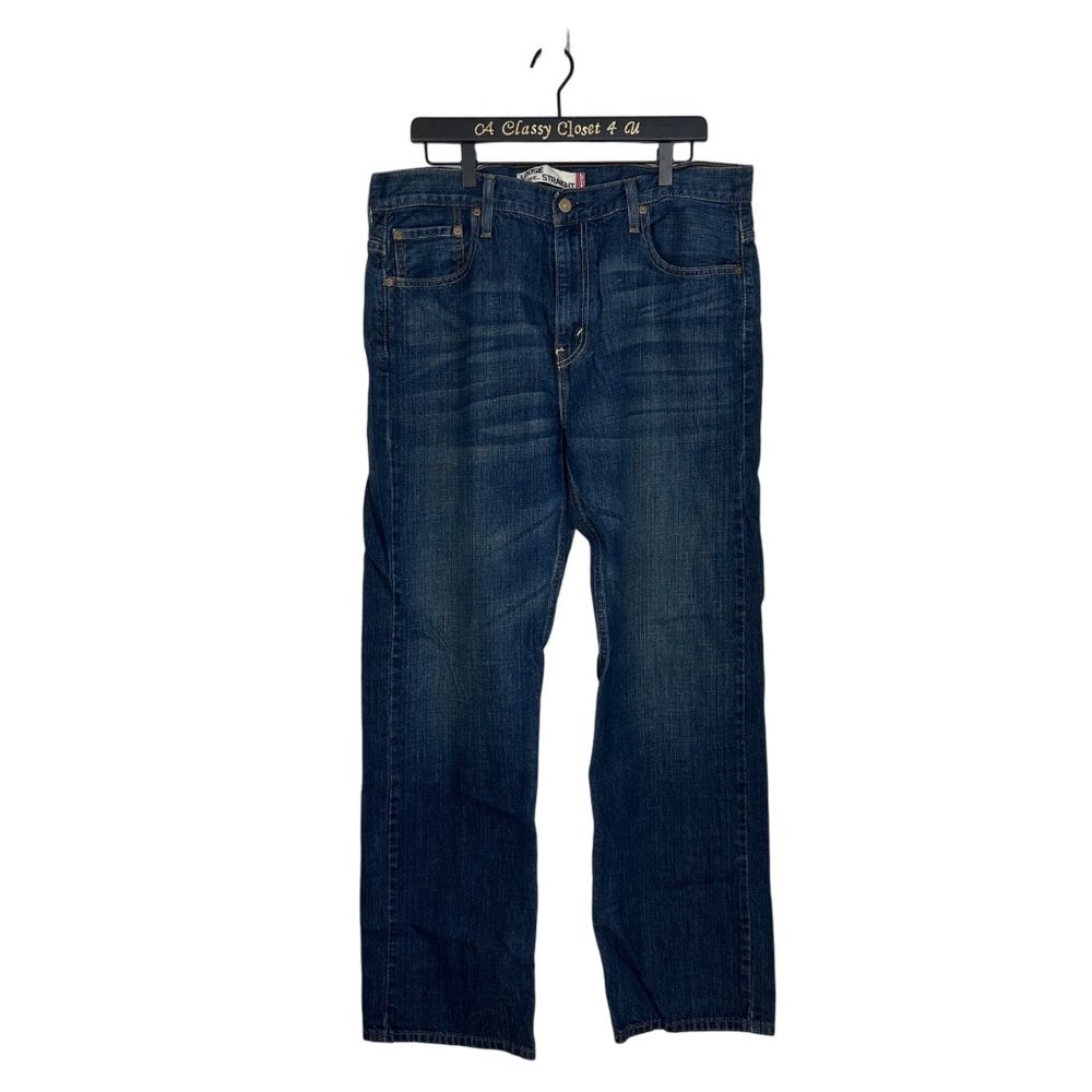 Levi’s 569 Loose Relaxed Straight Leg Dark Wash Jeans 36x34 - Picture 6 of 8